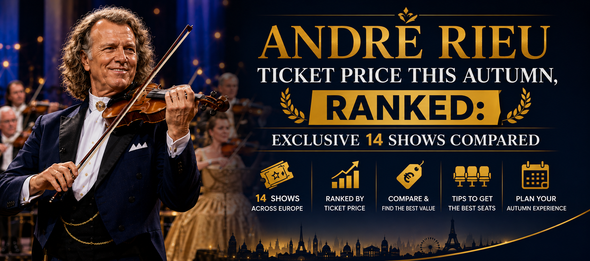André Rieu Ticket Prices This Autumn, Ranked: Exclusive 14 Shows Compared