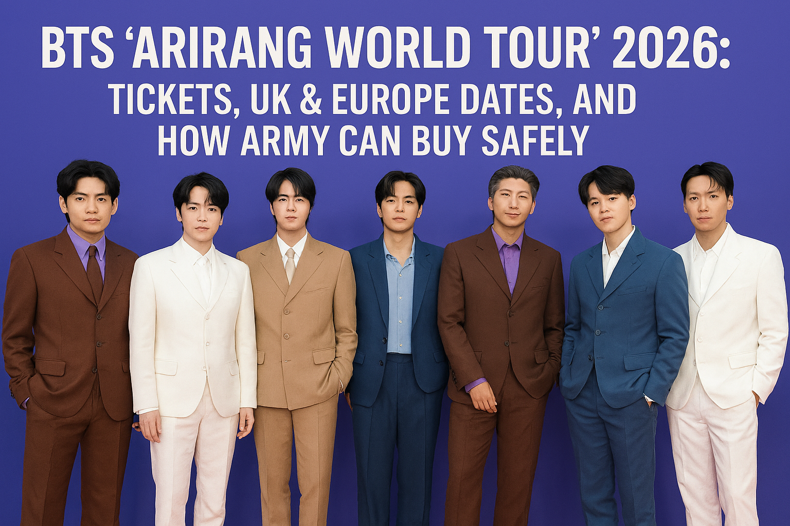 BTS “Arirang World Tour” 2026: Tickets, UK & Europe Dates, And How ARMY Can Buy Safely