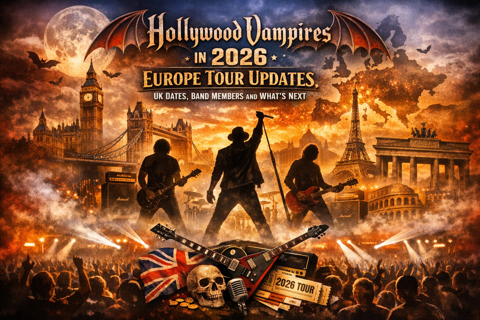 Hollywood Vampires in 2026: Europe Tour Updates, UK Dates, Band Members and What’s Next
