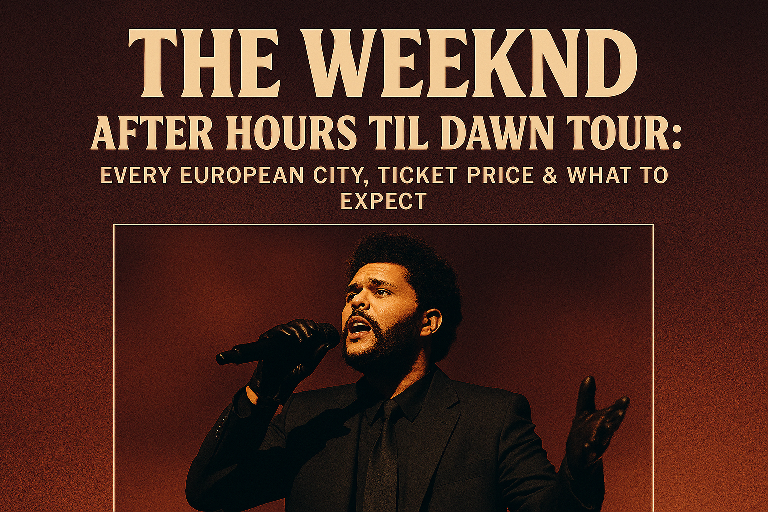 The Weeknd's After Hours Til Dawn Tour: Every European City, Ticket Price & What to Expect